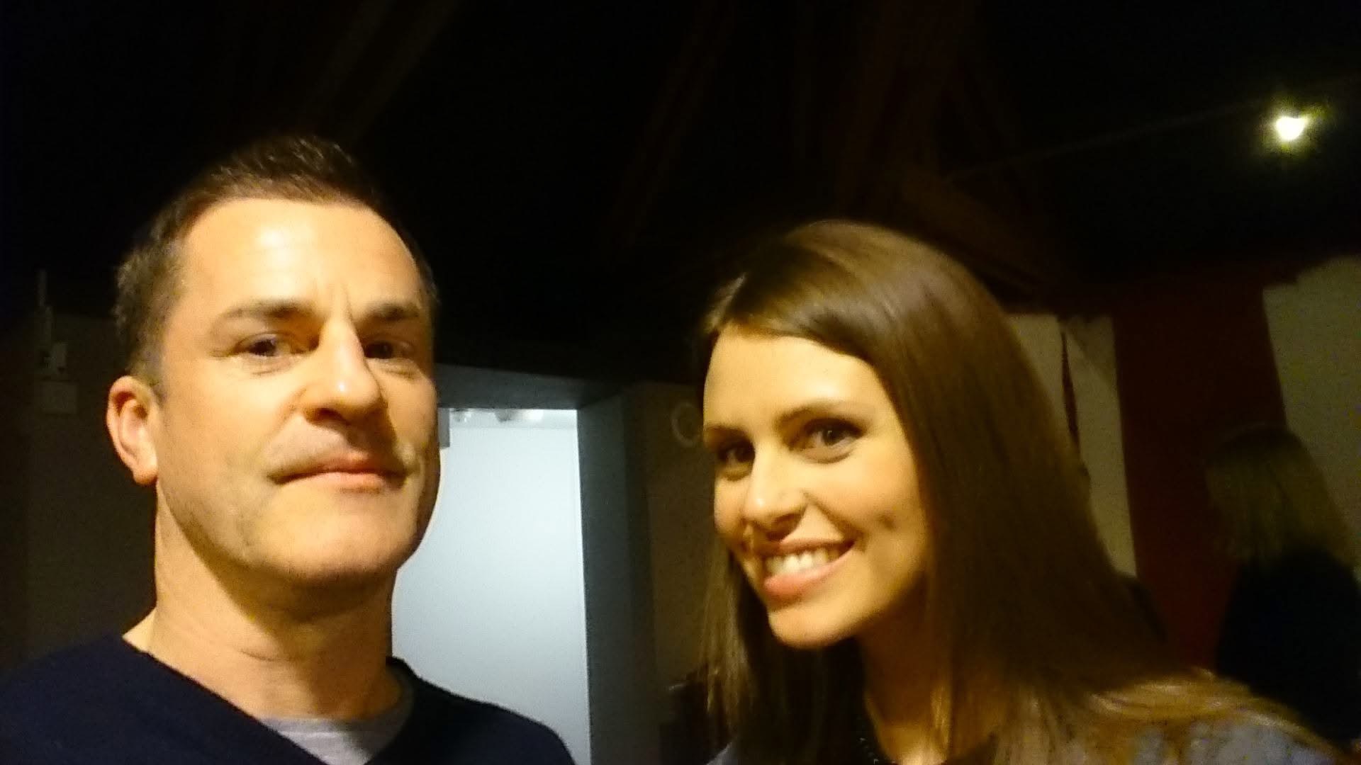Dan with Ellie Taylor at Norden Farm