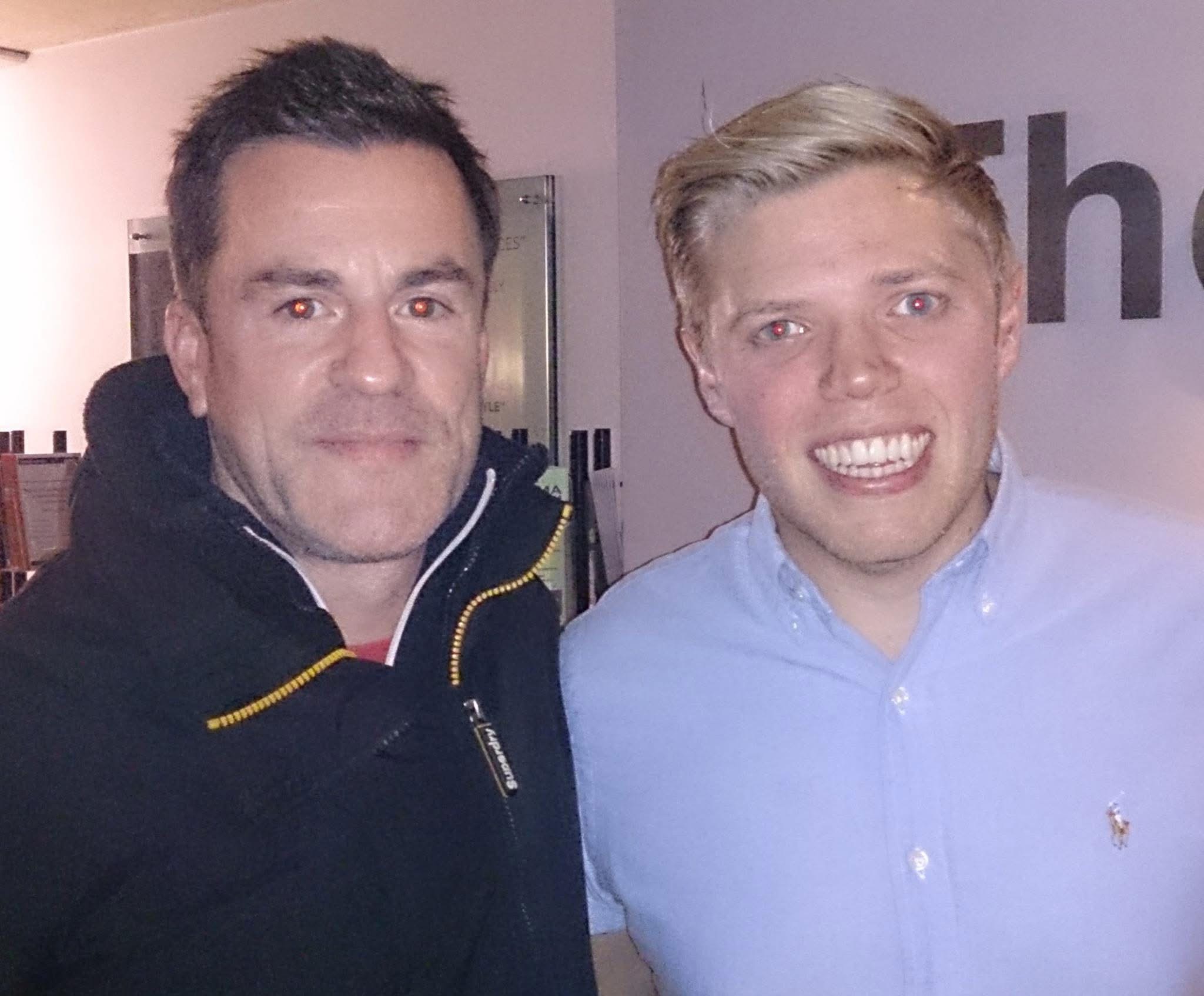 Dan with Rob Beckett in London
