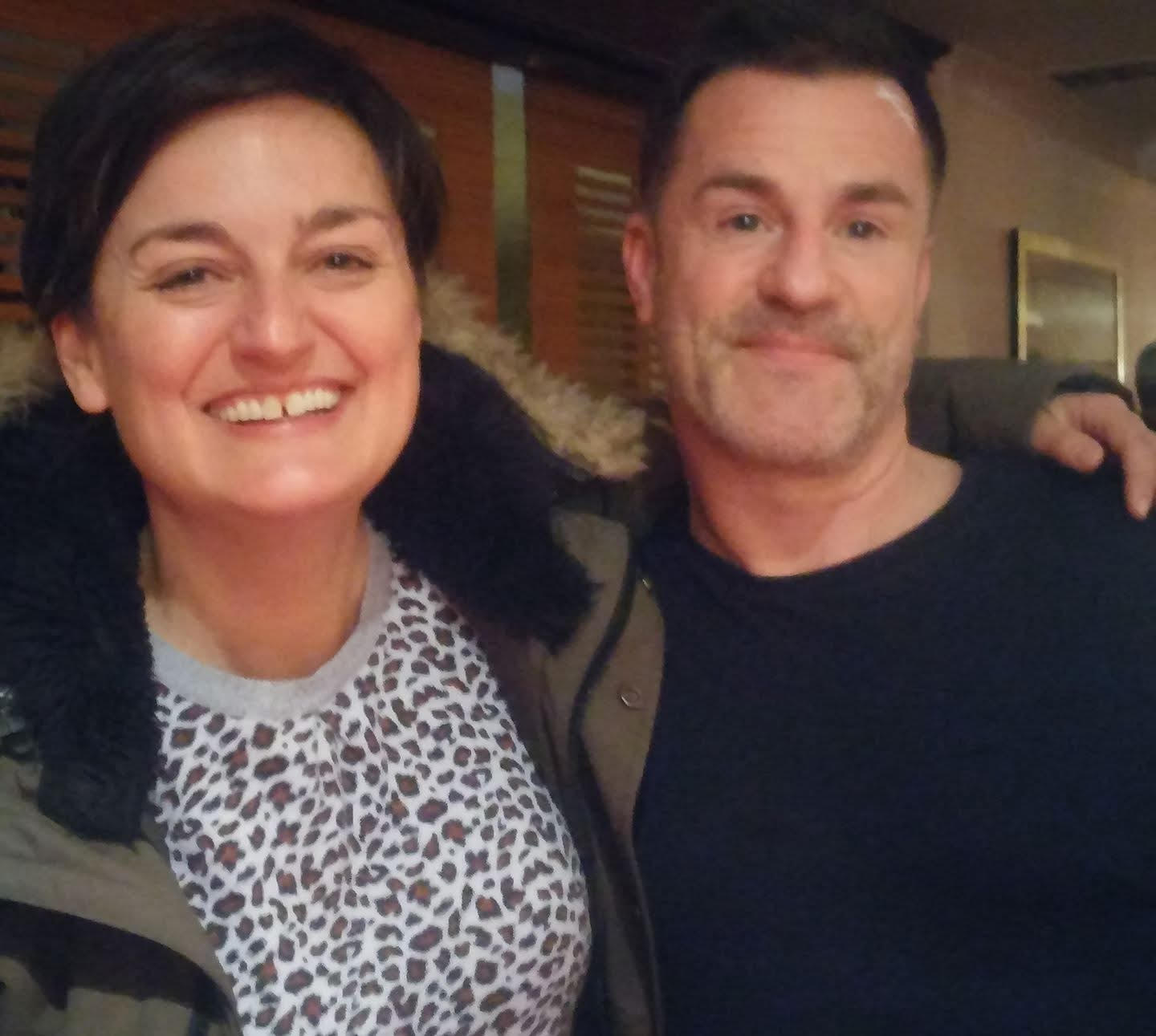 Dan with Zoe Lyons at Jan Jacks Laughter House
